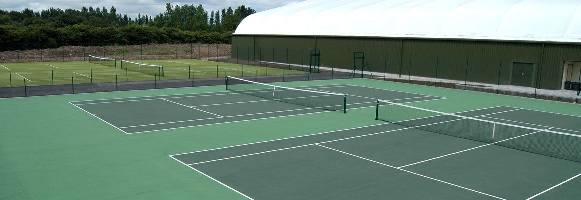 Newly built tennis courts in Chester